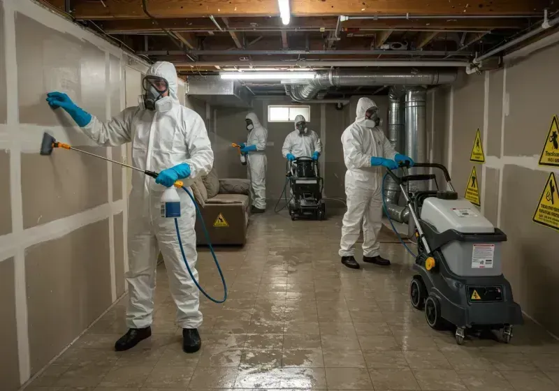 Basement Moisture Removal and Structural Drying process in Seymour, TN